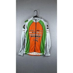 Louis Garneau Intermountain Cycling Jersey Mens Large Long Sleeve Full Zip Green